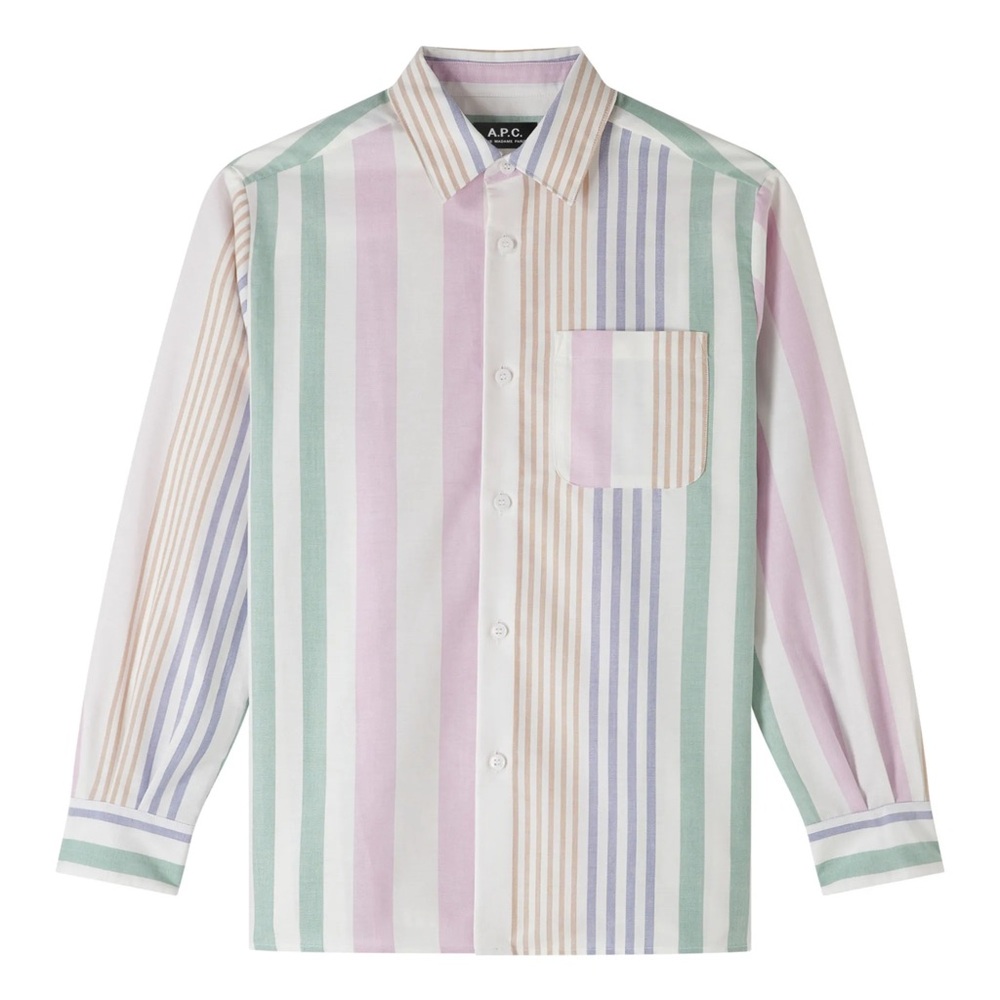 NWT A.P.C. Chemise Sela Shirt in Multicolor Stripe
